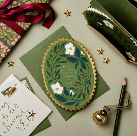 Greeting Card 'Green Merry Christmas and a Happy New Year' by Wanderlust - Curated Living