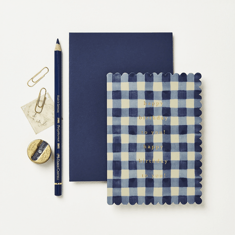 Greeting Card 'Happy Birthday To You' Dark Blue by Wanderlust - Curated Living