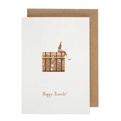 Greeting Card 'Happy Travels' Small by Laura Stoddart - Curated Living