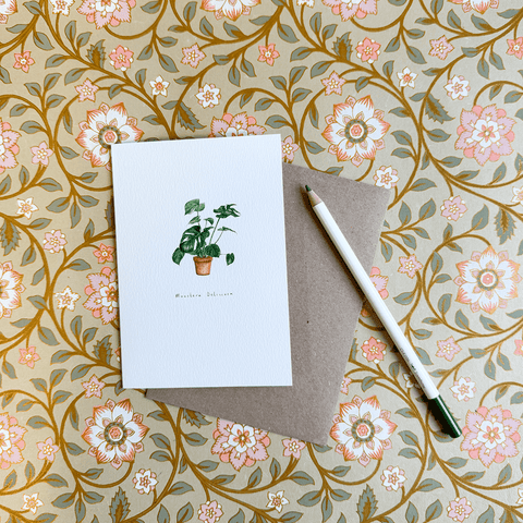 Greeting Card 'Monstera Deliciosa' by Imogen Partridge - Curated Living