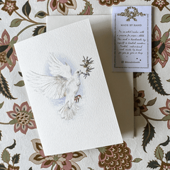 Greeting Card 'Peace Dove 2025' by Artist Elena Deshmukh - Curated Living