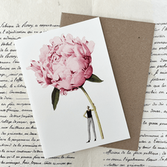 Greeting Card 'Pink Peony' by Laura Stoddart - Curated Living