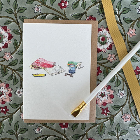 Greeting Card 'Reading' by Imogen Partridge - Curated Living