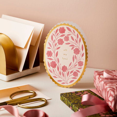 Greeting Card 'Rose Flora - All My Love' by Wanderlust - Curated Living