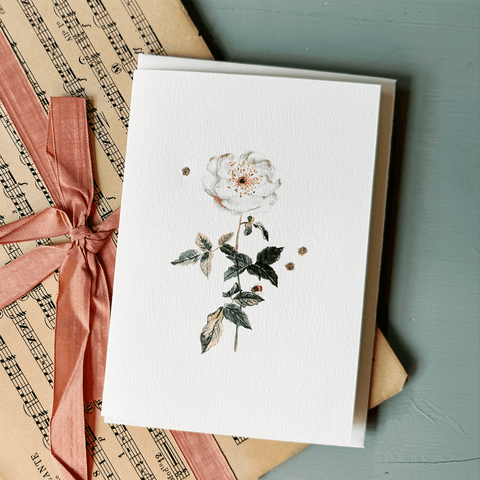 Greeting Card 'Scented Rose' by Artist Elena Deshmukh - Curated Living