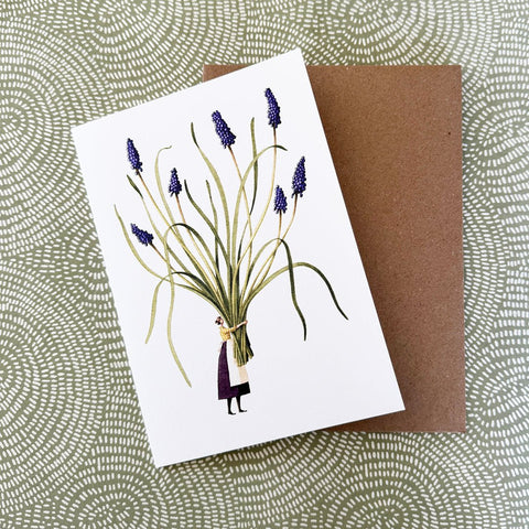 Greeting Card 'Spring Flowers - Muscari' by Laura Stoddart - Curated Living
