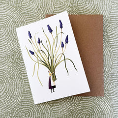 Greeting Card 'Spring Flowers - Muscari' by Laura Stoddart - Curated Living