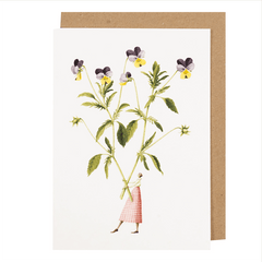 Greeting Card 'Spring Flowers - Viola' by Laura Stoddart - Curated Living