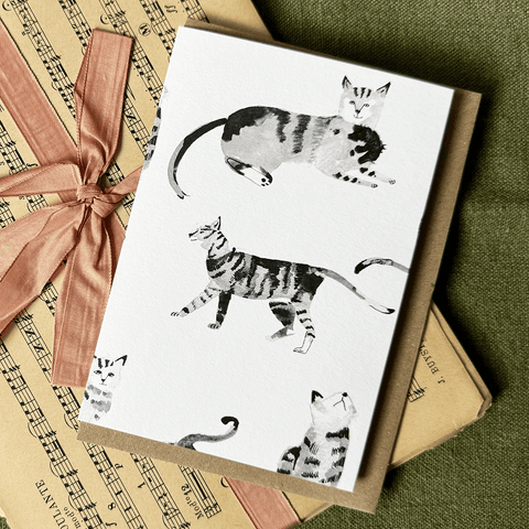 Greeting Card Trifold 'Tabbys' by Dear Prudence Studio - Curated Living