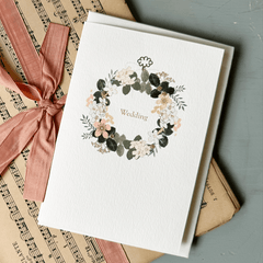 Greeting Card 'Wedding Garland' by Artist Elena Deshmukh - Curated Living