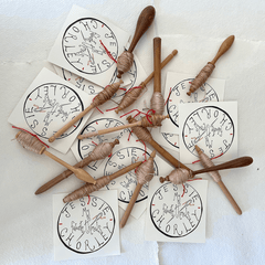 Hand Dyed Thread on a Wooden Spool. - Curated Living