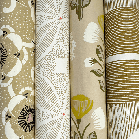 Handmade Paper 'Beige and Gold Selection 1' by Bungalow of Denmark - Curated Living