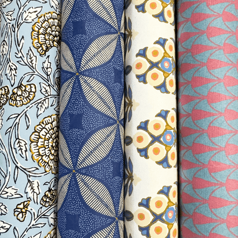 Handmade Paper 'Blue Selection 4' by Bungalow of Denmark - Curated Living