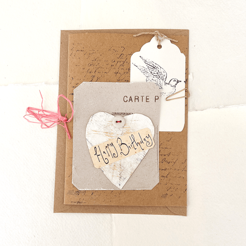 Happy Birthday Collage Greetings Card & Tag by Jessie Chorley - Curated Living