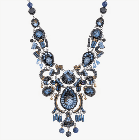 'Indigo Summits Set - Lunaria Necklace' by Ayala Bar - Curated Living