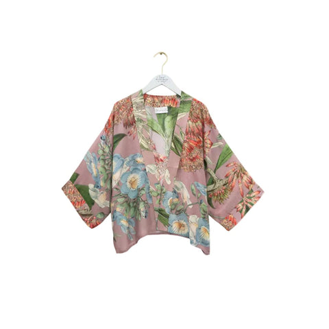 Kimono Jacket 'Rhodoleia Pink' by One Hundred Stars - Curated Living