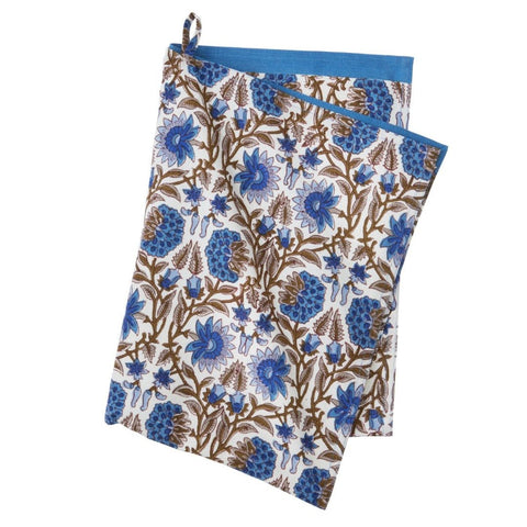 Kitchen Towel 'Deoli Indigo' Cotton by Bungalow of Denmark - Curated Living