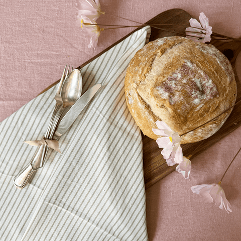 Kitchen Towel 'Firenze Desert - Thin Stripes' Cotton by Bungalow of Denmark - Curated Living