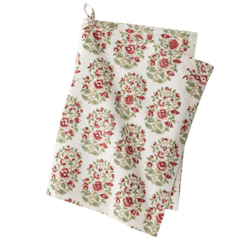 Kitchen Towel 'Mallika Scarlet' Cotton by Bungalow of Denmark - Curated Living
