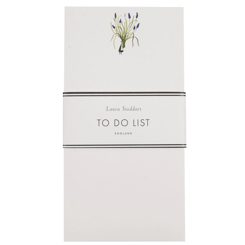 Laura Stoddart 'Spring Flowers - Muscari - To Do List' Note Pad - Curated Living