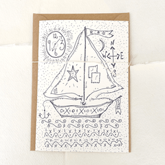 Le Voyage Greetings Card by Jessie Chorley - Curated Living