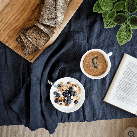 Linen 'Dark Grey' Tablecloth by Lovely Linen - Curated Living