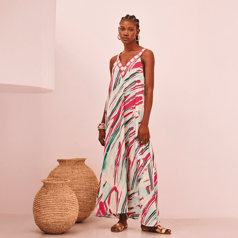 Long Dress 'Dora' Water Green by NKN Nekane - Curated Living