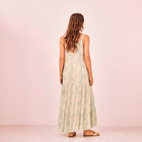 Long Dress 'Nalani' Water Green by NKN Nekane - Curated Living