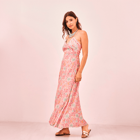 Long Dress 'Somia' Fuchsia by NKN Nekane - Curated Living