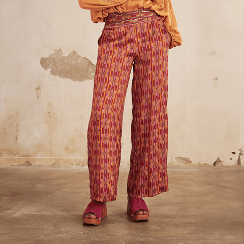 Magenta 'Laurent' Trousers by NKN Nekane - Curated Living