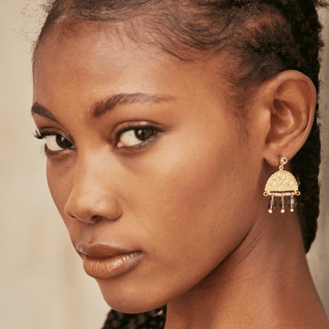 Mauve 'Octa' Earrings by NKN Nekane - Curated Living
