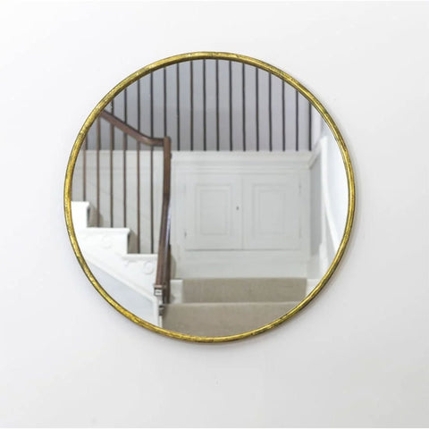 Mirror 'Round Vintage Brass Large' by Grand Illusions - Curated Living