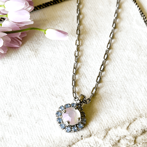 Necklace 'Haute Halo - Cotton Candy Clouds Pendant' by Sorrelli - Curated Living