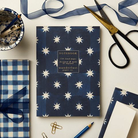 Notebook 'Navy Star' by Wanderlust - Curated Living