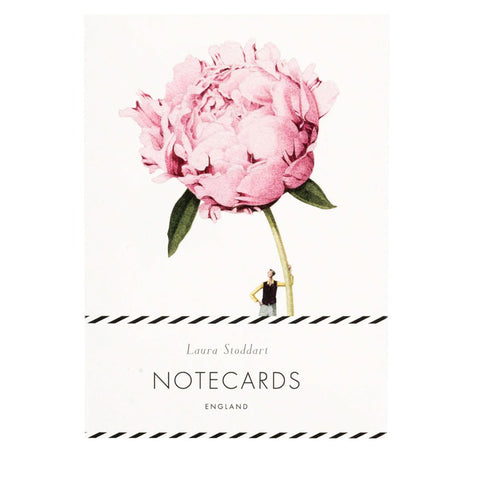 Notecards 'In Bloom - Pink Flowers' Set of Eight by Laura Stoddart - Curated Living