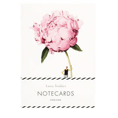 Notecards 'In Bloom - Pink Flowers' Set of Eight by Laura Stoddart - Curated Living