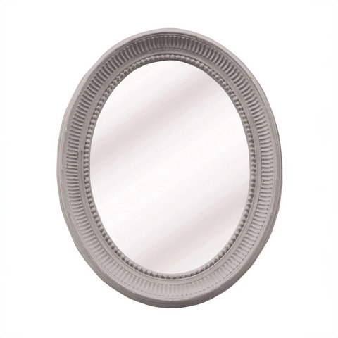 Oval Carved Mirror 'Soft Grey' by Grand Illusions of Dorset - Curated Living