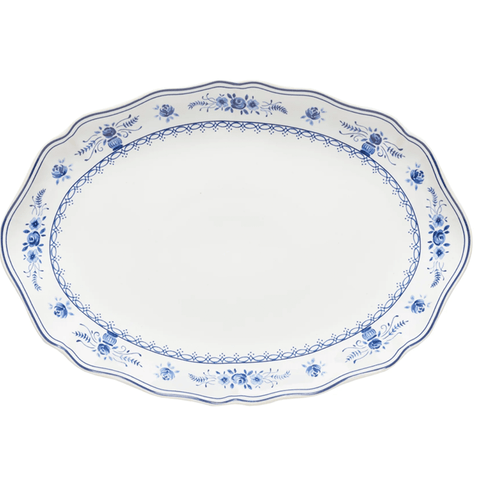 Oval Platter 'Vila' Blue and White by Costa Nova - Curated Living