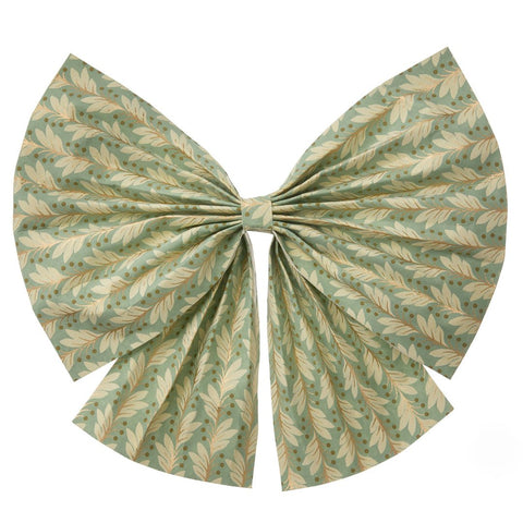 Paper Bow 'Naya Sage Gold' 26cm by Bungalow of Denmark - Curated Living