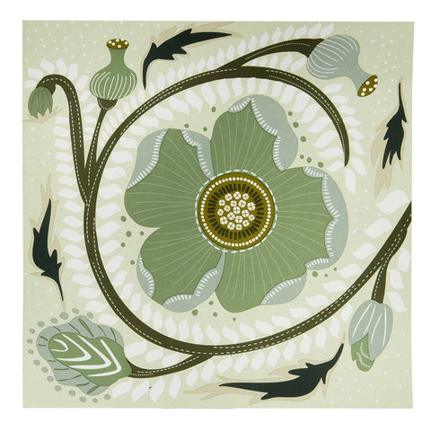 Paper Dinner Napkins 'Poppy Sage' by Bungalow of Denmark - Curated Living