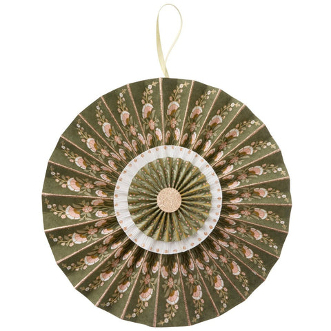 Paper Rosette 'Calla Olive' 30cm by Bungalow of Denmark - Curated Living