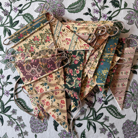 Paper Bunting 'Vintage Floral' by Merci Louis of France