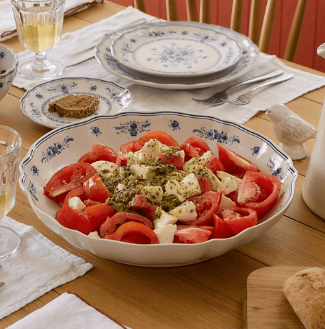 Pasta Serving Bowl 'Vila' Blue and White by Costa Nova - Curated Living