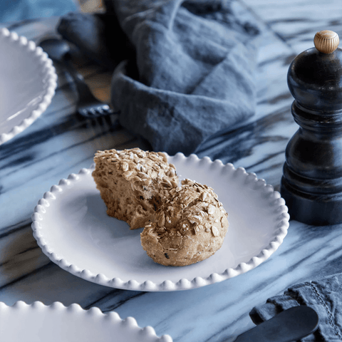Pearl Collection 'White Bread Plate' by Costa Nova of Portugal - Curated Living