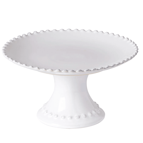 Pearl Collection 'White Footed Plate Large' by Costa Nova of Portugal - Curated Living