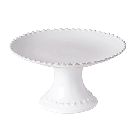 Pearl Collection 'White Footed Plate Small' by Costa Nova of Portugal - Curated Living