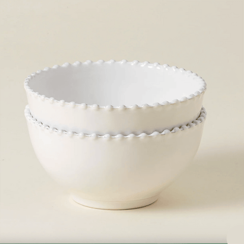 Pearl Collection 'White Soup Cereal Bowl' by Costa Nova of Portugal - Curated Living