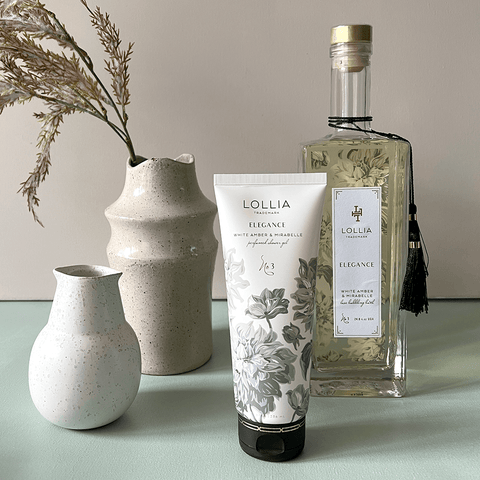 Perfumed Shower Gel 'Elegance - White Amber and Mirabelle' No 3 by LOLLIA - Curated Living