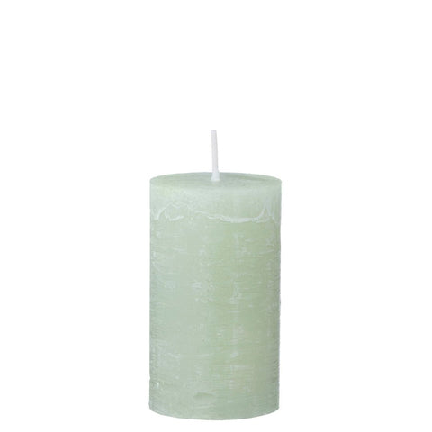 Pillar Candle 'Rustic Pale Green 12cm' by Bungalow of Denmark - Curated Living