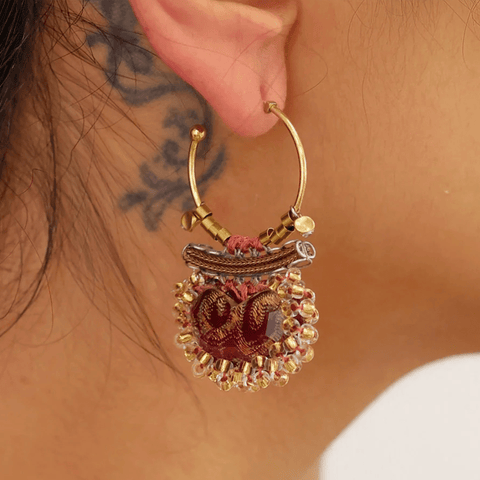 'Plum Wine Set - Frostbloom Earrings' by Ayala Bar - Curated Living